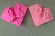 怎样用纸折爱心最简单的方法（折法真的很简单）