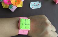 折纸手工8-10岁女孩折手表简单（儿童手表的折法）