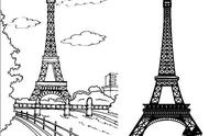 巴黎铁塔简笔画高清（5张世界著名的埃菲尔铁塔简笔画）