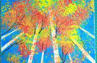 秋天的树最简单的怎么画（创意美术绘画教程｜秋天的白桦林）